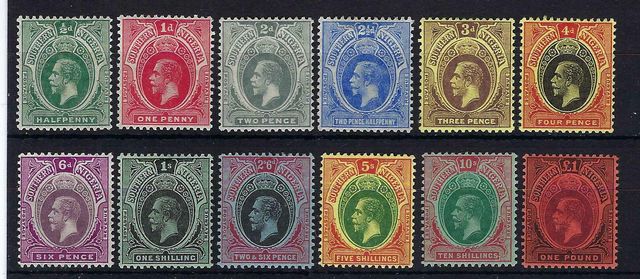 Image of Nigeria & Territories ~ Southern Nigeria SG 45/56 LMM British Commonwealth Stamp